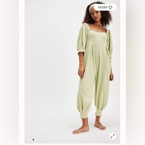 Free People Lotta Love Romper. NWT. Aloe wash